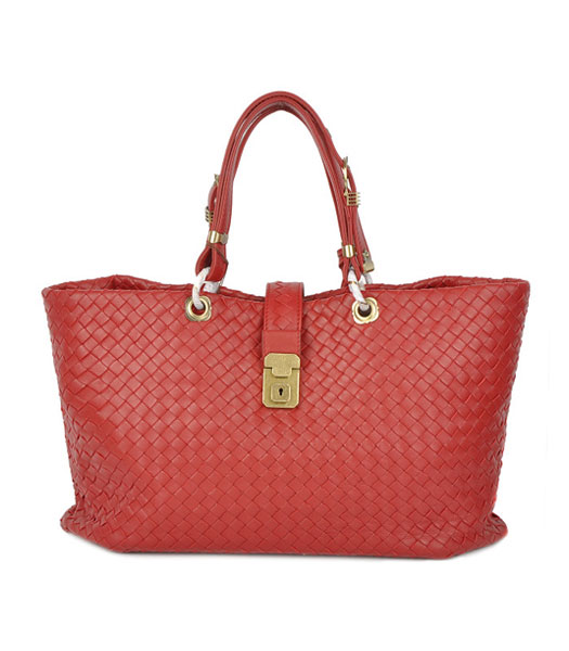 Bottega Veneta intrecciato Nappa Capri Borsa Rosso